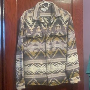 Southwestern Print Button Up Shirt/Jacket